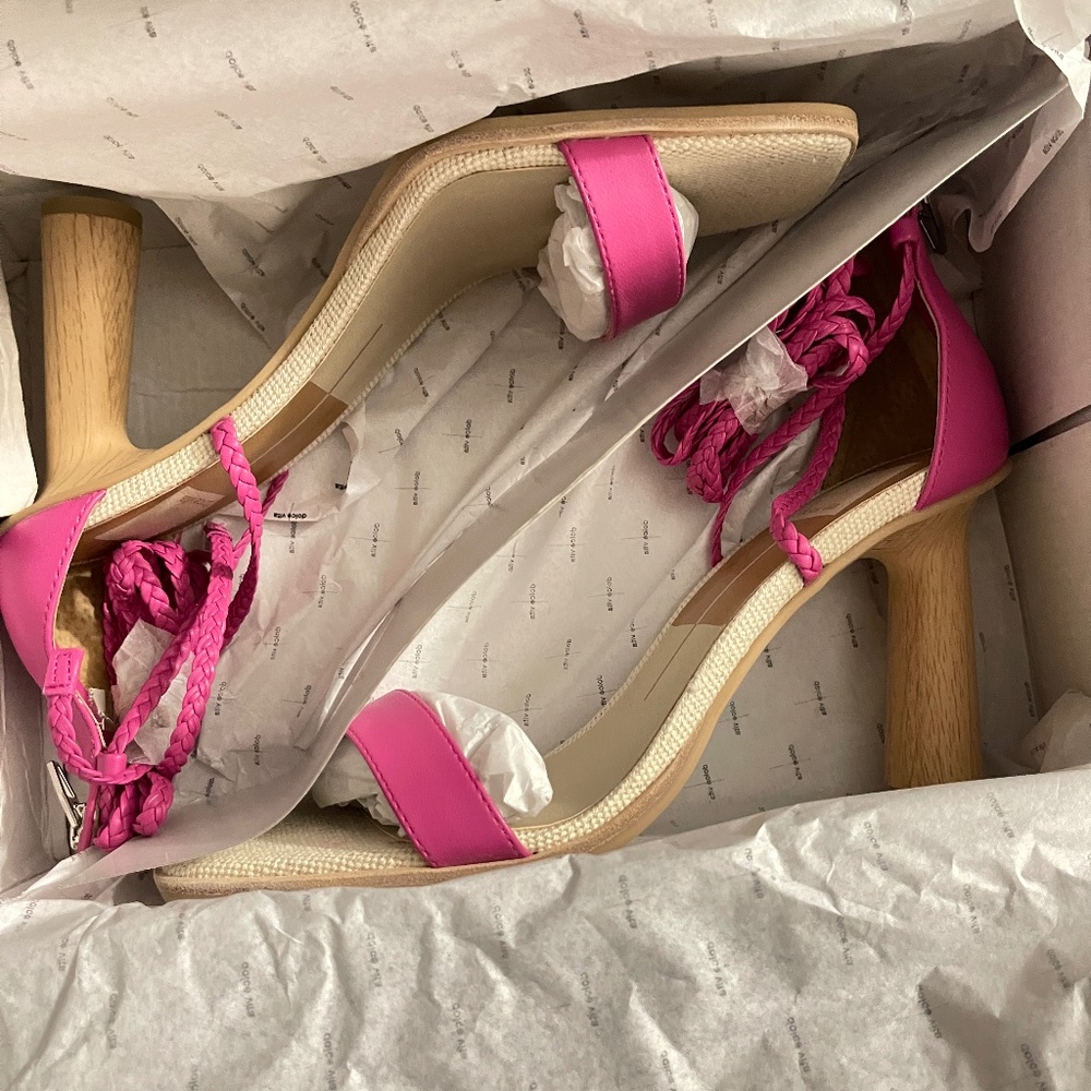 Dolce Vita Quincy Strappy Pink Dress Heel Sandals Size 9.5
